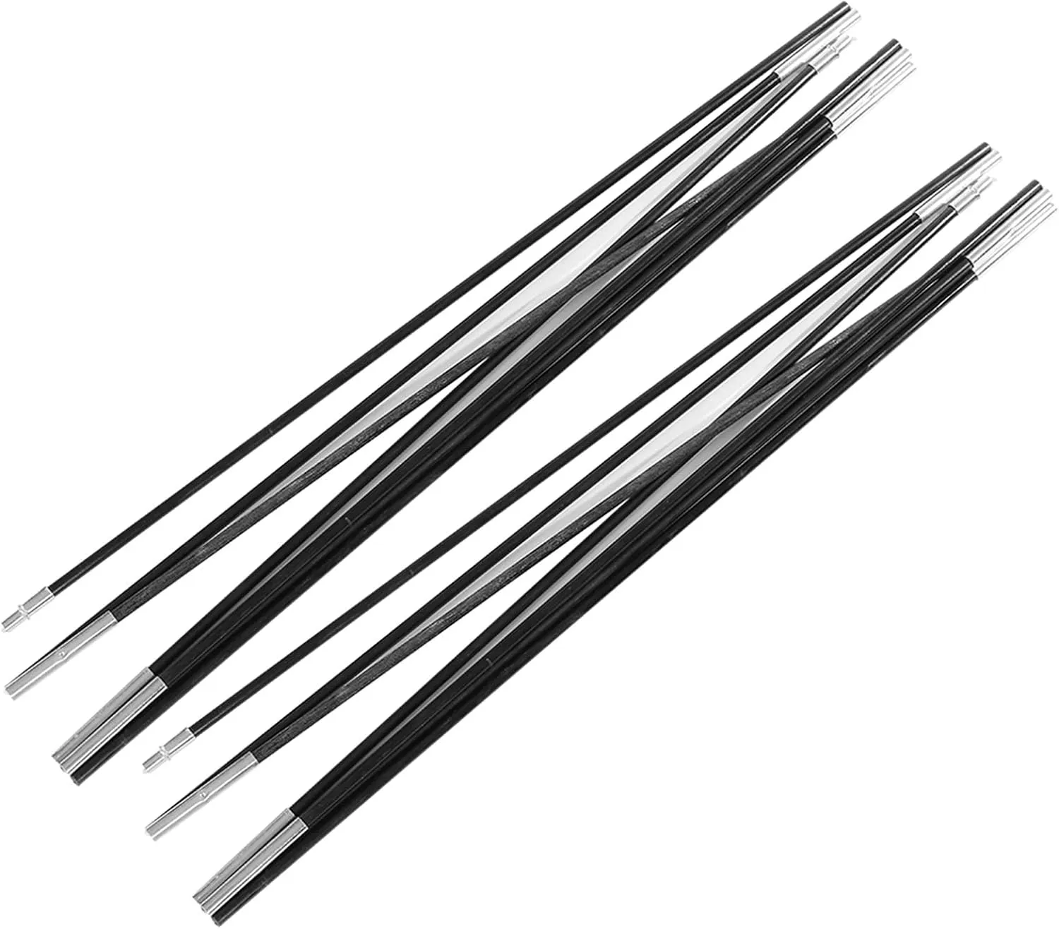 3.96M Fiberglass Tent Pole Bars, Outdoor Camping Support Rods, Awning Frame Kit for Camping, Includes 8 Flexible Replacement Segment Poles
