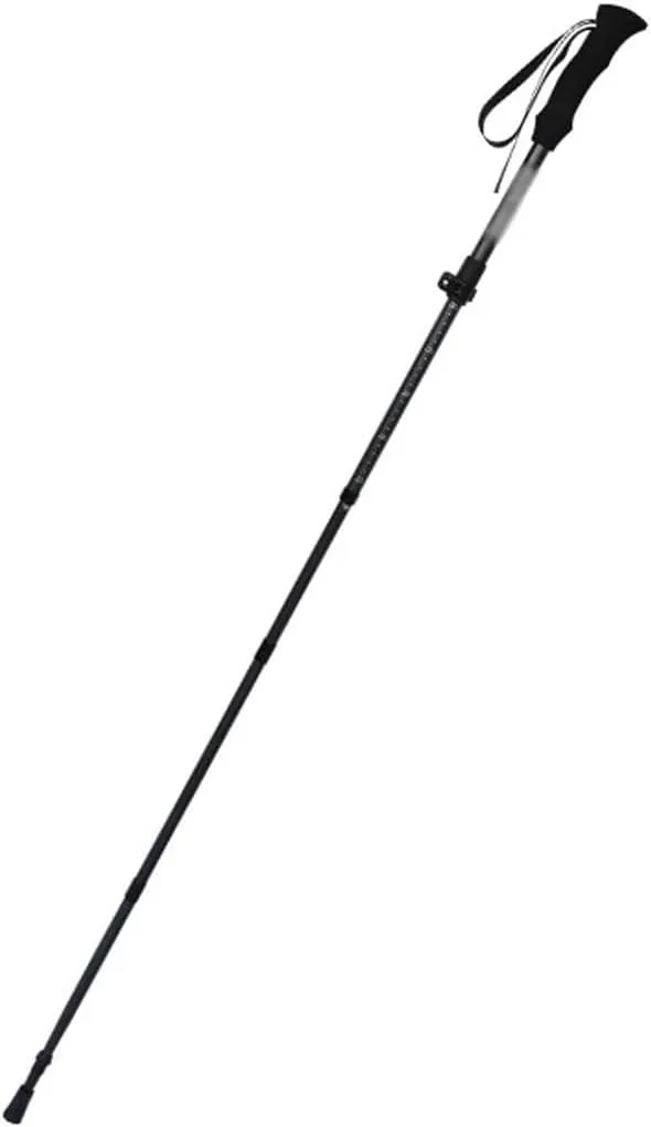 3K Carbon Fiber Trekking Pole (1pc), Collapsible Lightweight Walking Stick, with EVA Grips, for Men, Women, and Seniors