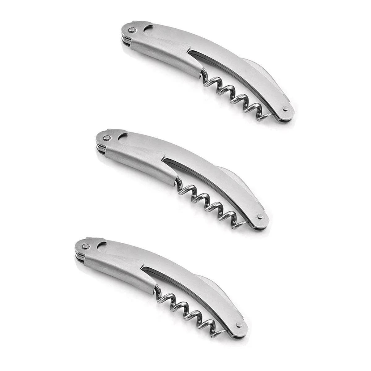 3pcs Portable Wine Bottle Opener Beer Bottle Corkscrew Seahorse Knife Bar Tools
