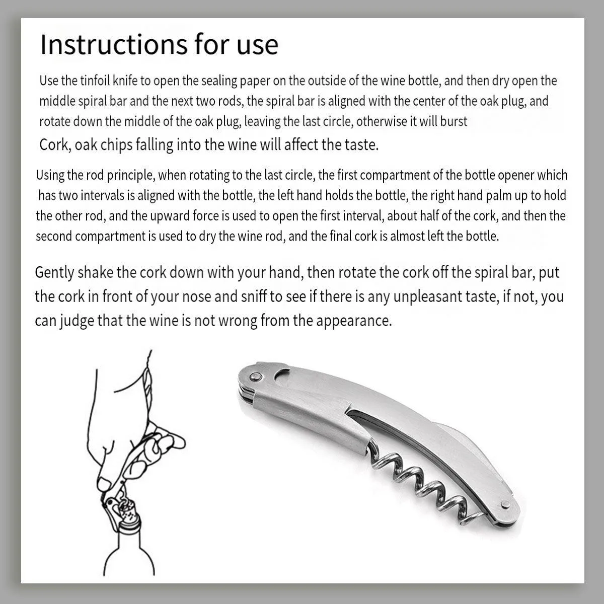 3pcs Portable Wine Bottle Opener Beer Bottle Corkscrew Seahorse Knife Bar Tools