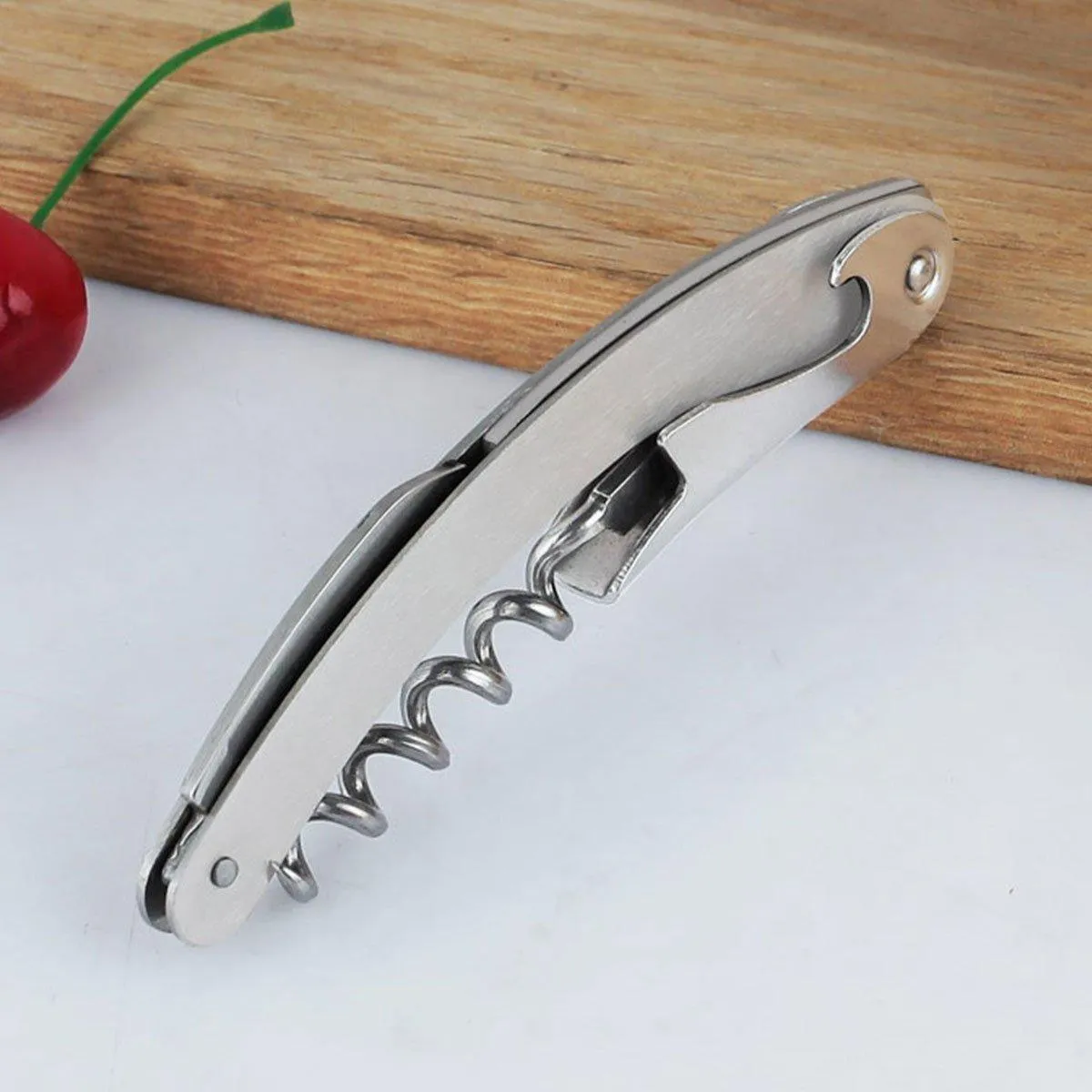 3pcs Portable Wine Bottle Opener Beer Bottle Corkscrew Seahorse Knife Bar Tools