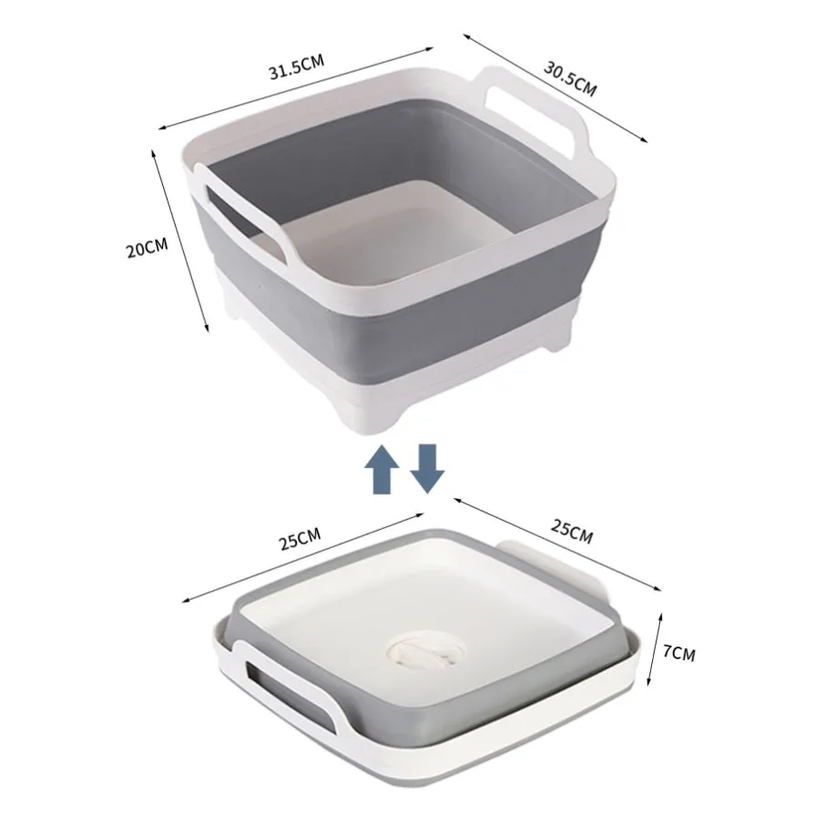 3x Collapsible Strainer Foldable Fruit Veggies Wash Colander Storage Basket V563-75193-3X