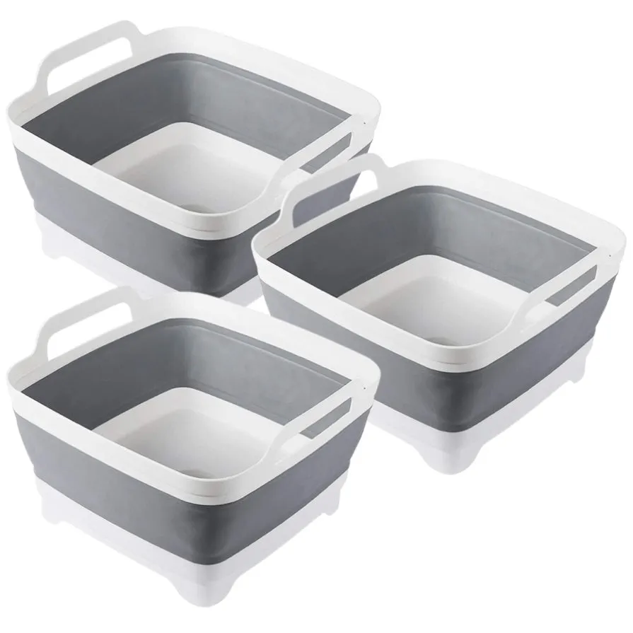 3x Collapsible Strainer Foldable Fruit Veggies Wash Colander Storage Basket V563-75193-3X