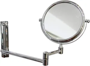 3X Magnification Makeup Vanity Mirror,Two-Sided Beauty Mirror Wall Mounted Cosmetic Mirror 360° Swivel Extendable Bathroom Mirror,Chrome (Chrome 6inc