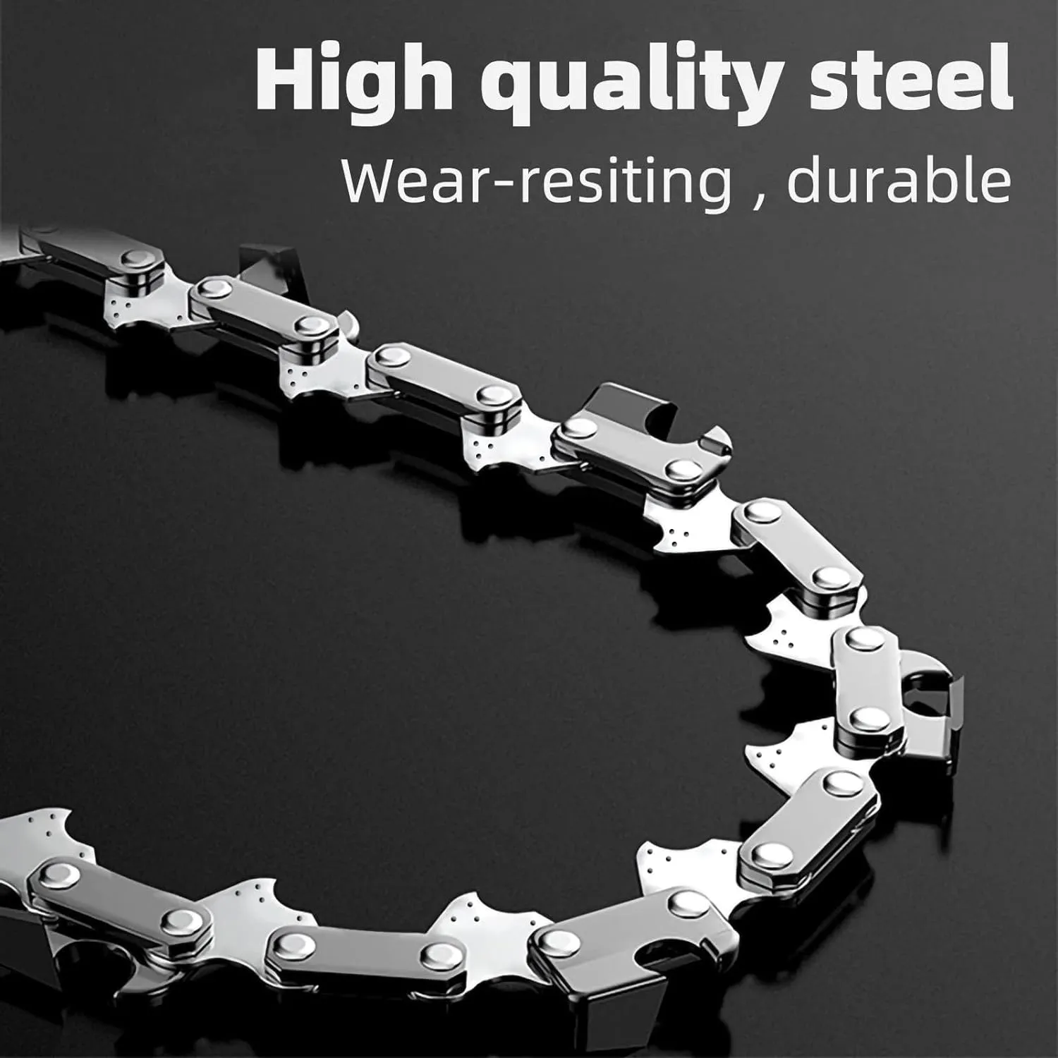 4 Pack 16 Inch Chainsaw Chain 56 Drive Links .050" Gauge, 3/8" Pitch, 16" Replacement Chain Low-Kickback Chainsaw Chains Compatible with Craftsman, Echo, Homelite, Poulan