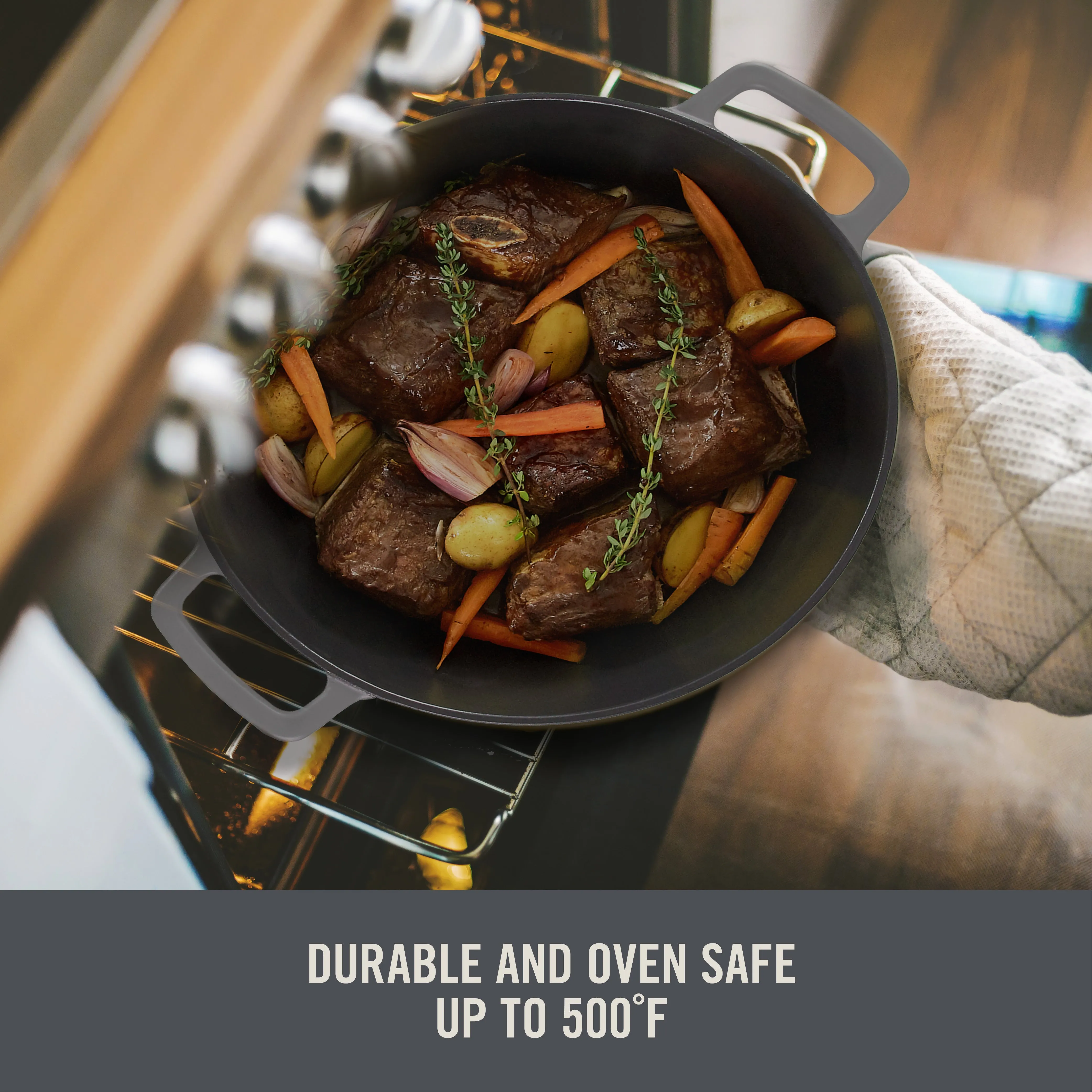 4.5 Qt. Nonstick Cast Iron Braiser