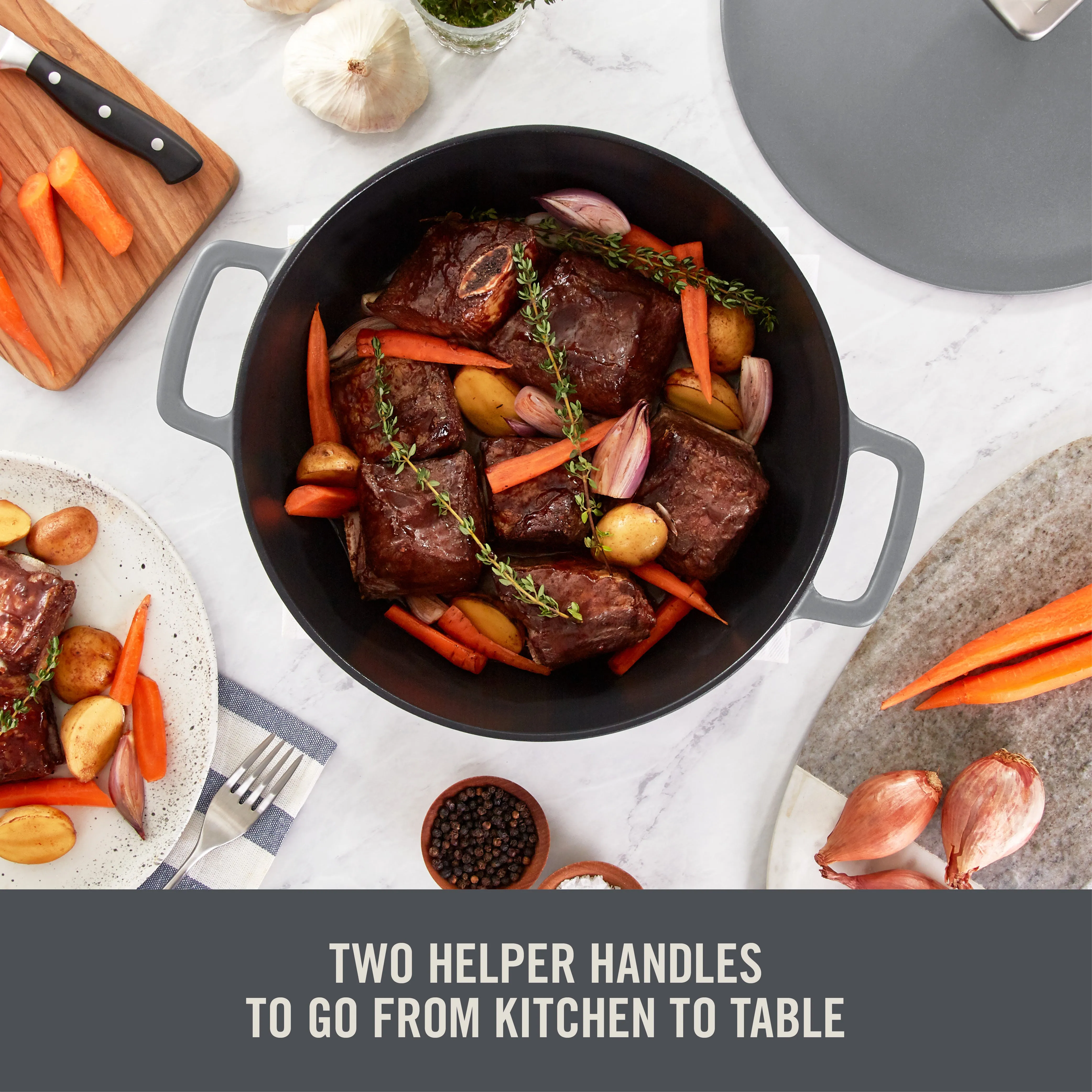 4.5 Qt. Nonstick Cast Iron Braiser