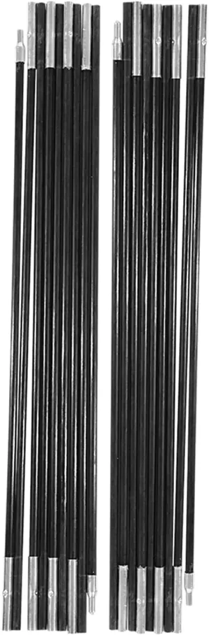 4.9M Tent Poles Replacement, Fiberglass Camping Tent Pole Bars, Outdoor Support Rods Awning Frames Kit
