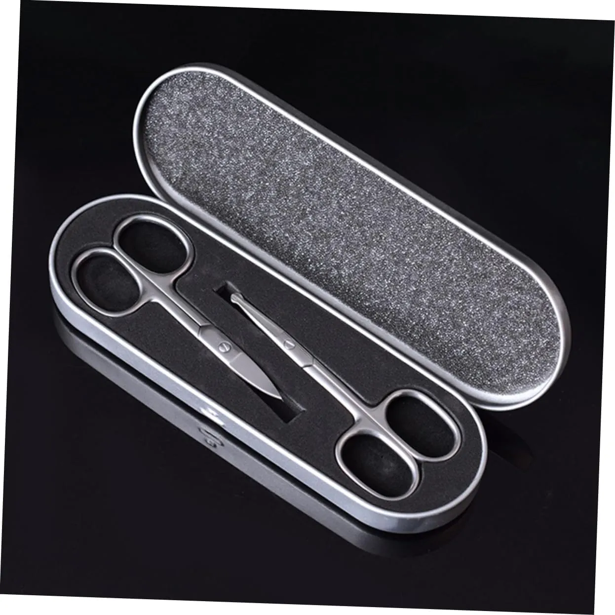 4pcs Stainless Steel Eyebrow Scissors Eyebrow Trimmer Nose Hair Scissors Safe Tip Blades for Precision Trimming Essential Makeup Tool and Grooming