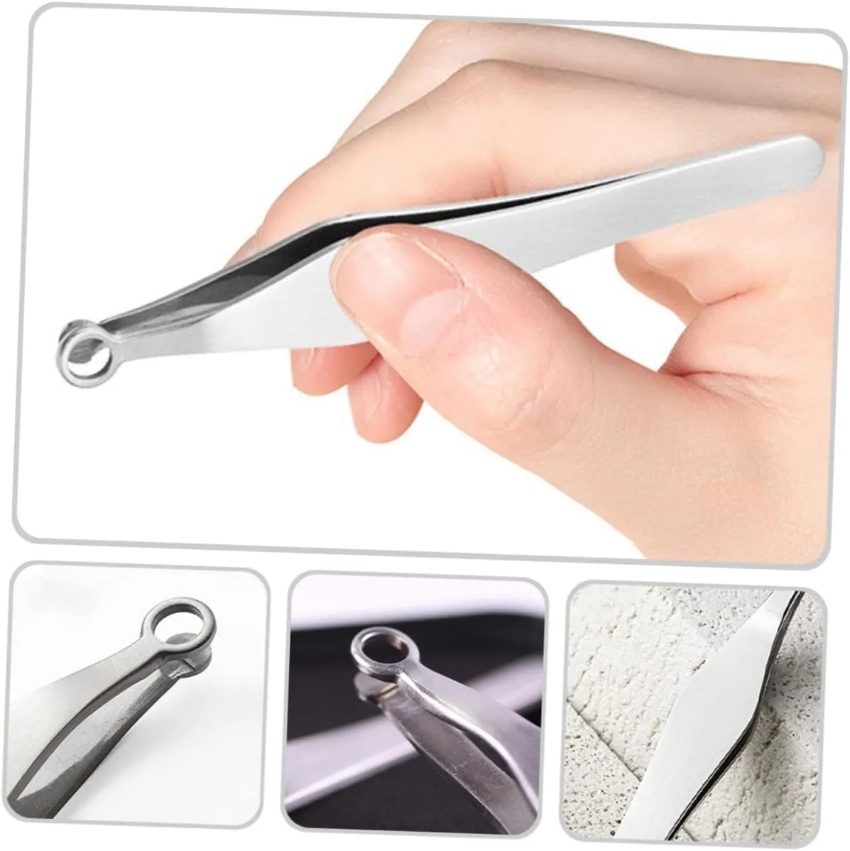 4sets Nasal Clippers for Men Reusable Nose Hair Trimmer Tweezers Precision Trimming Tool for Nose Eyebrows and Facial Hair Removal 2pcs*4