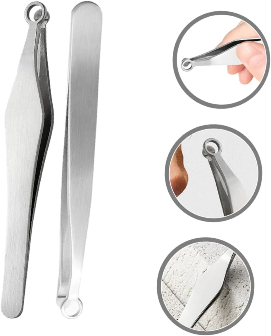 4sets Nasal Clippers for Men Reusable Nose Hair Trimmer Tweezers Precision Trimming Tool for Nose Eyebrows and Facial Hair Removal 2pcs*4