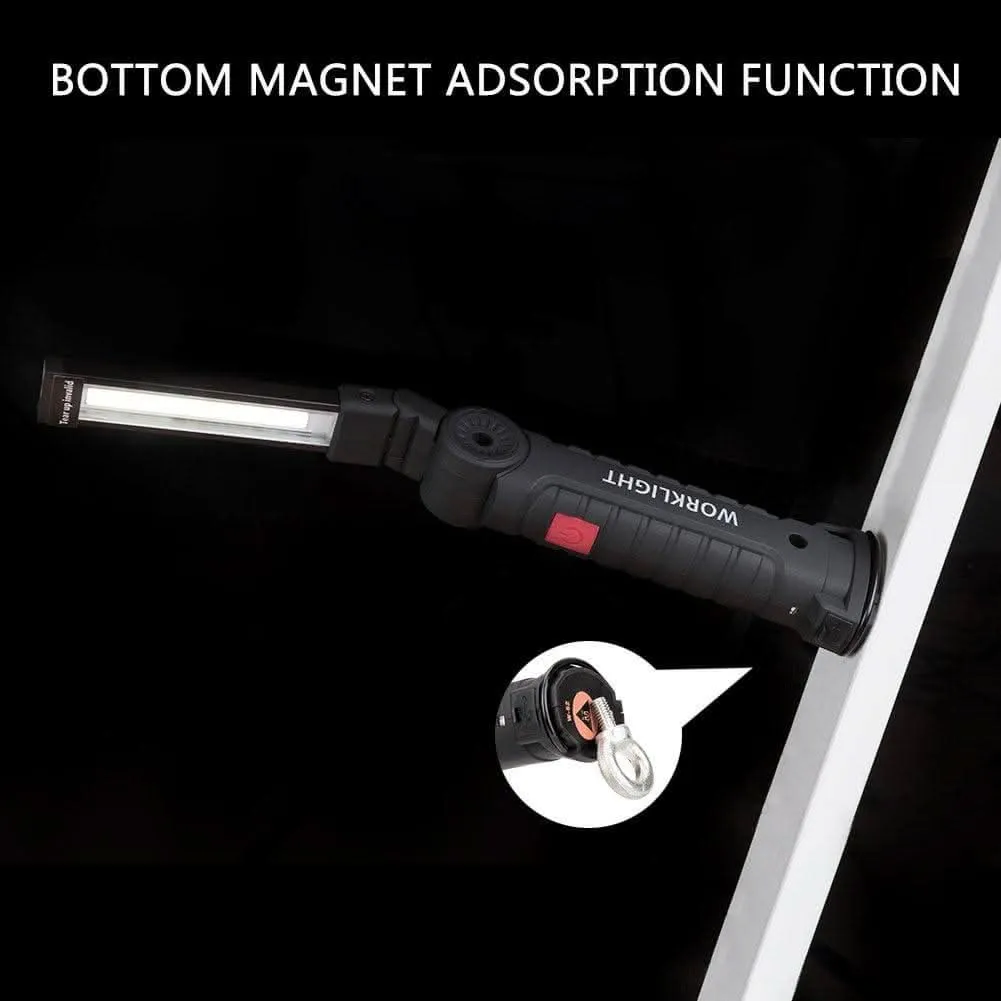 5 Modes and Magnetic Base 360 Degree Rotate LED Work Light (2 Pack, 27x4.5cm)