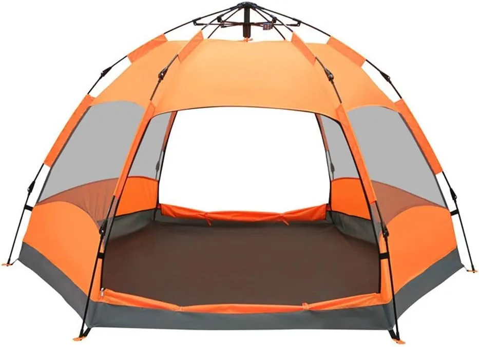 5 Person Rainproof Double-Layer Tent, Instant Pop Up Dome Tent, Breathable and Anti-Mosquito, Camping for 4-6 People
