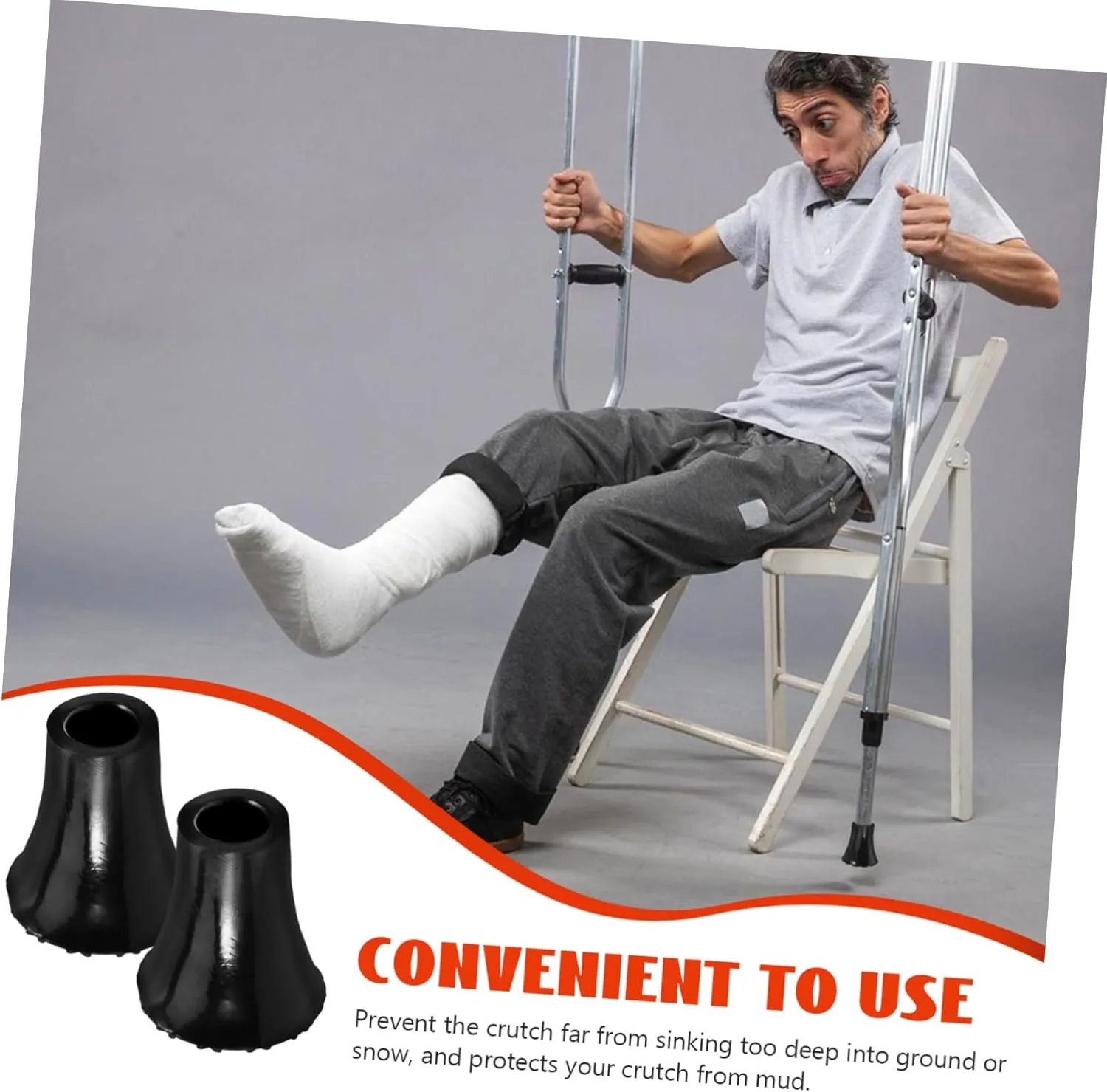 5sets 4pcs Crutch Tips Replacement Nonskid Crutch Pads for Walking Canes Durable Shock Absorbing Cane Tips Lightweight Material for Trekking and Hiking 4pcs*5
