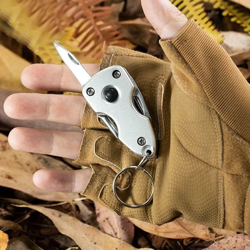 6-in-1 Stainless Steel Multi-Tool Keychain Gadget - Adventure Essential
