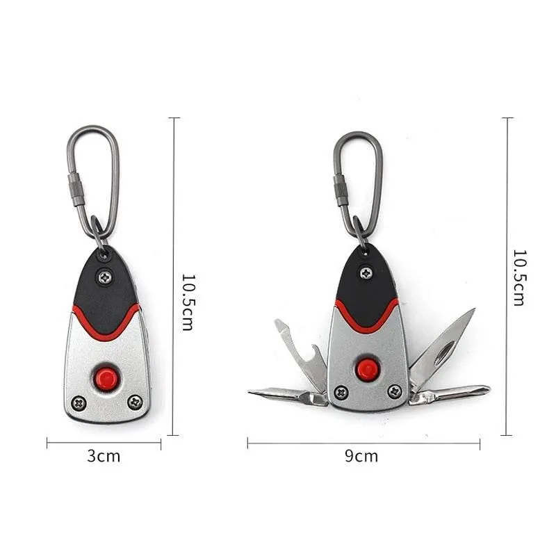 6-in-1 Stainless Steel Multi-Tool Keychain Gadget - Adventure Essential