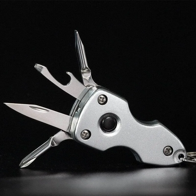 6-in-1 Stainless Steel Multi-Tool Keychain Gadget - Adventure Essential