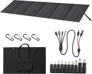 600W Portable Solar Panel, Up to 25% Conversion Foldable Solar Charger Waterproof IP68 Outdoor Camping RV Travel Compatible with Jackery/Goal Zero/EF ECOFLOW/Bluetti/Anker Solar Generator