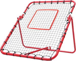 7 Adjustable Angles Baseball Volleyball Rebounder Net – No Installation, Foldable Volleyball Softball Baseball Training Equipment, 3.8×4.5 FT Pitch Back Rebounder