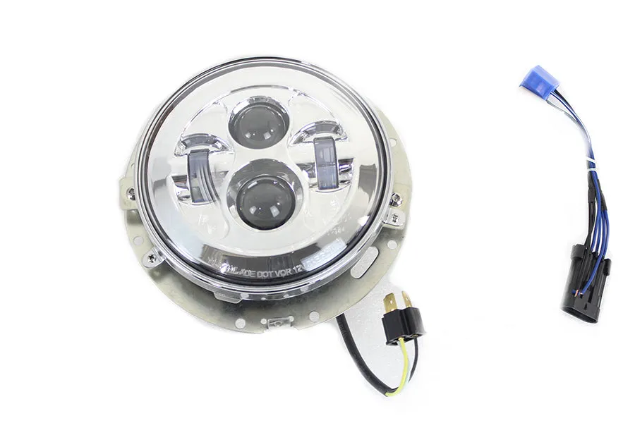 7 LED Headlamp Assembly Chrome 2014 / UP FLT except FLTR2014 / UP FLHXXX 1991 / 2017 FLS 1991 / 2017 FLSS 1991 / 2017 FLSTC 1991 / 2017 FLSTF 1991 / 2017 FLSTFB 1991 / 2017 FLSTFBS 1991 / 2014 FLSTN