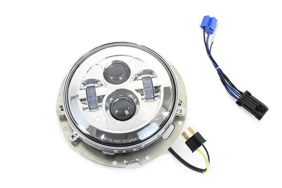 7 LED Headlamp Assembly Chrome 2014 / UP FLT except FLTR2014 / UP FLHXXX 1991 / 2017 FLS 1991 / 2017 FLSS 1991 / 2017 FLSTC 1991 / 2017 FLSTF 1991 / 2017 FLSTFB 1991 / 2017 FLSTFBS 1991 / 2014 FLSTN