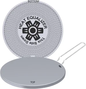 8 inch High-Polish Commercial-Grade Heat Equalizer Diffuser for Gas & Electric Stoves – Aluminum & Copper Alloy Hot Plate-Burner Cover-Simmer Plate