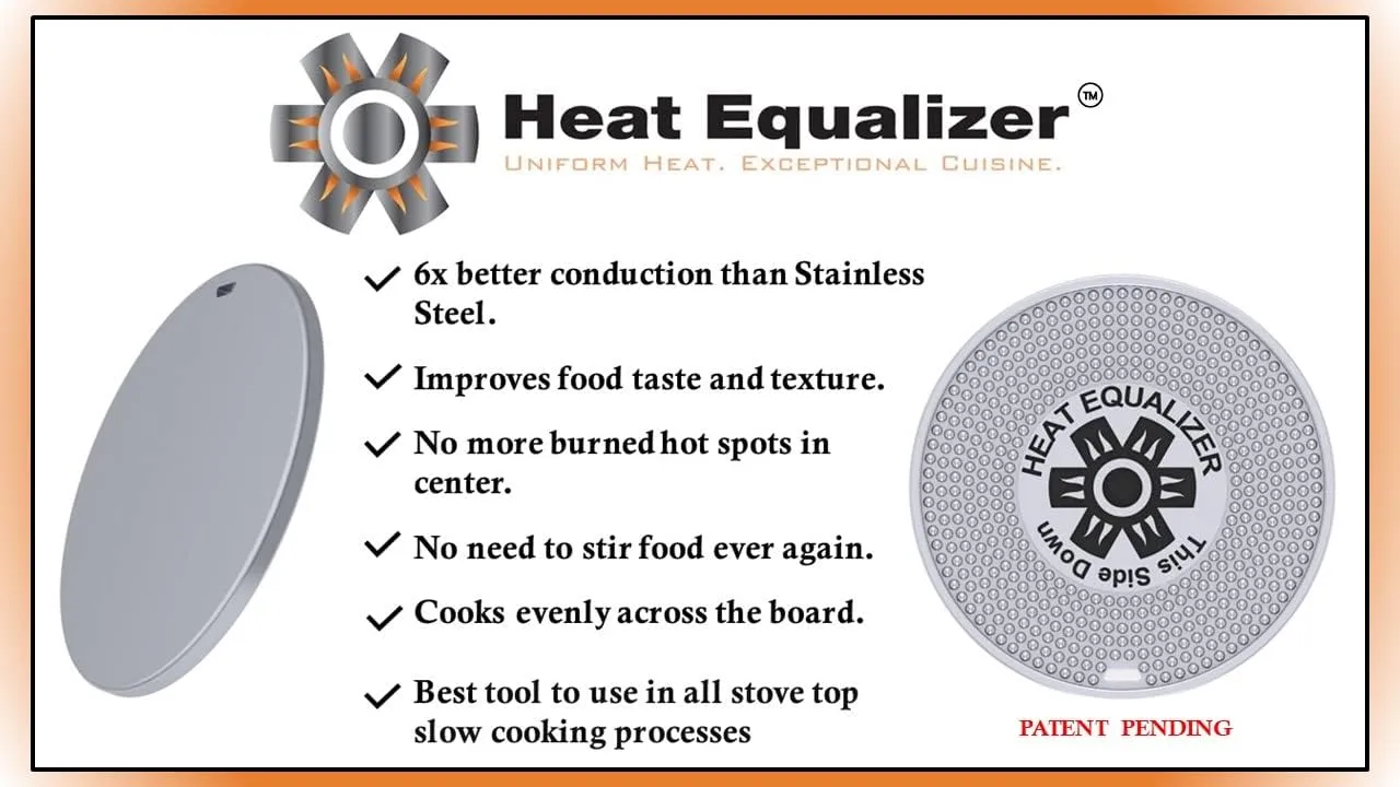8 inch High-Polish Commercial-Grade Heat Equalizer Diffuser for Gas & Electric Stoves – Aluminum & Copper Alloy Hot Plate-Burner Cover-Simmer Plate