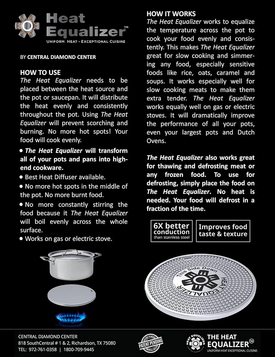 8 inch High-Polish Commercial-Grade Heat Equalizer Diffuser for Gas & Electric Stoves – Aluminum & Copper Alloy Hot Plate-Burner Cover-Simmer Plate