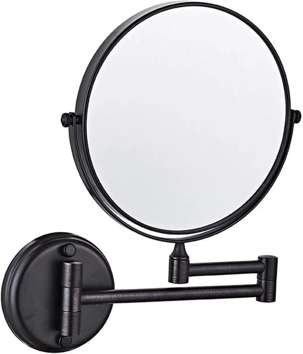 8-Inch Two-Sided Swivel Wall Mounted Makeup Mirror, 3X Magnifying, Extending Foldable Bathroom Mirror