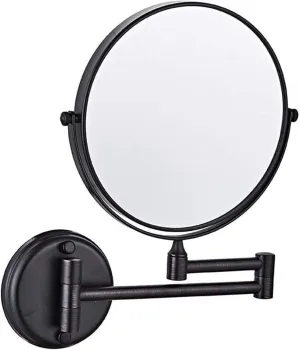 8-Inch Two-Sided Swivel Wall Mounted Makeup Mirror, 3X Magnifying, Extending Foldable Bathroom Mirror