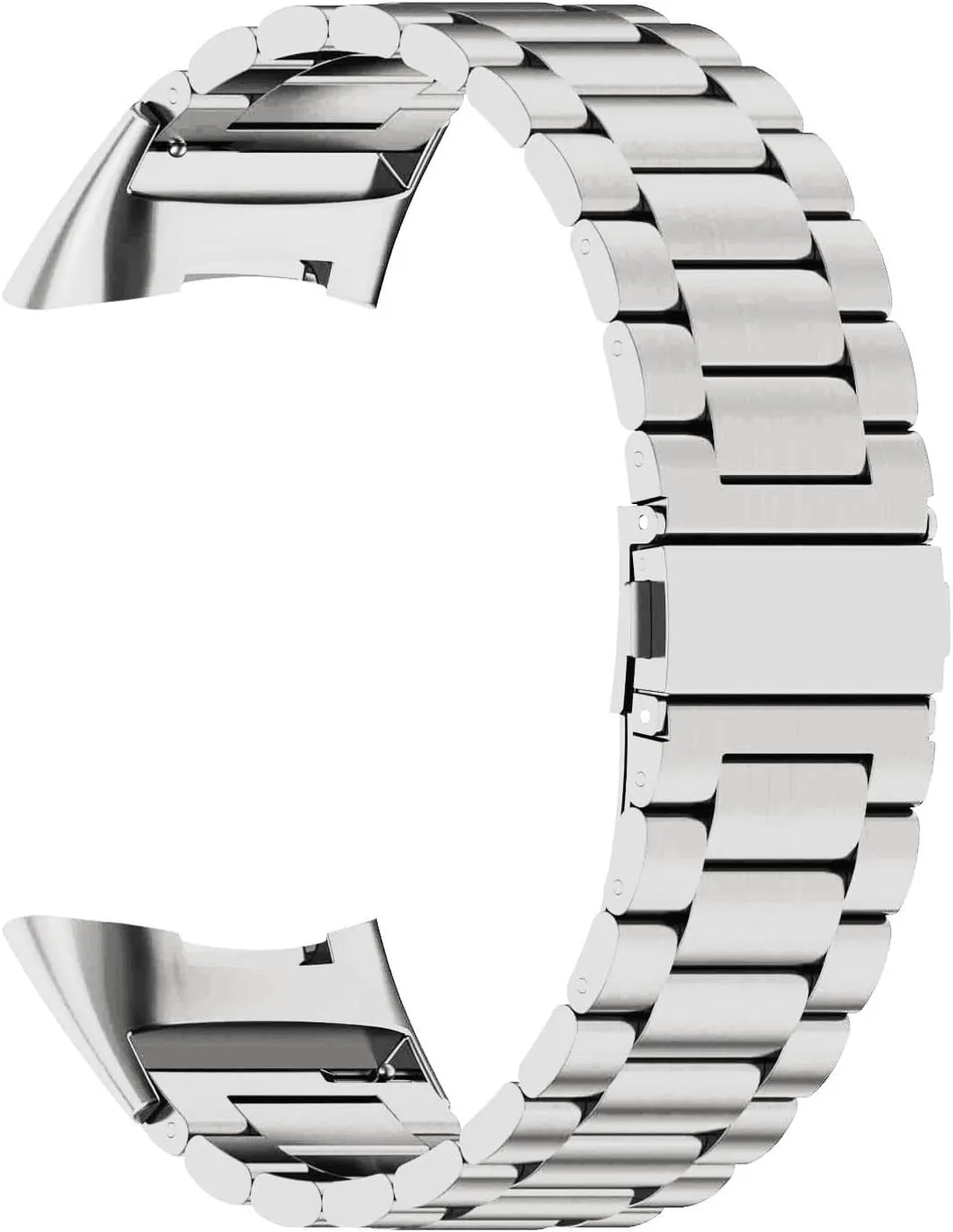 Abanen Stainless Steel Band for Fitbit Charge 6 / Charge 5 Advanced Tracker, Metal Adjustable Length Wristband Strap Compatible with Fitbit Charge 5 for Men and Women