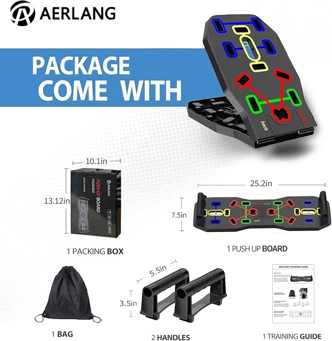 AERLANG Push Up Board 10 in 1 Push