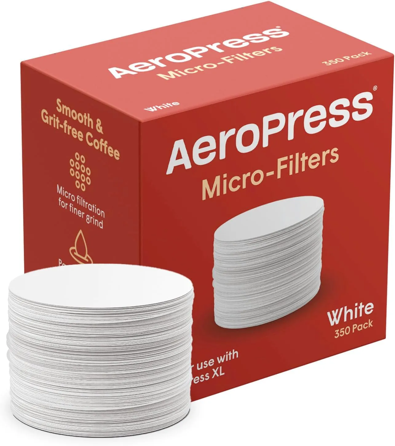 AeroPress Replacement Filter Pack - Microfilters For AeroPress Coffee And Espresso-Style Coffee Maker - 350 count