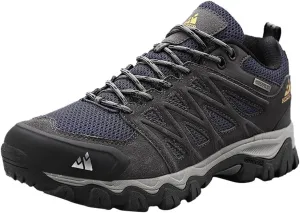 ailishabroy Men's Outdoor Hiking Shoes Lightweight Non Slip Outdoor Breathable Low Top Ankle Boots Hike Trekking Trails Camping Work Shoe