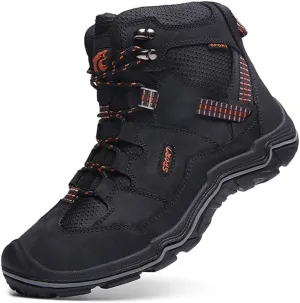 ailishbroy Men's Mid Trekking Hiking Boots Waterproof Outdoor Breathable Hike High Top Shoes Sneakers Oxfords