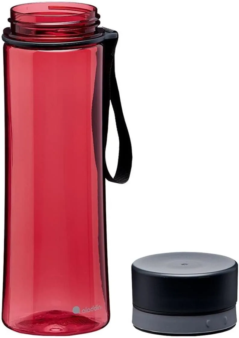 Aladdin Aveo Leakproof Leakproof Water Bottle 0.6L Cherry Red – Wide Opening for Easy Fill - BPA-Free - Simple Modern Water Bottle - Stain and Smell Resistant - Dishwasher Safe