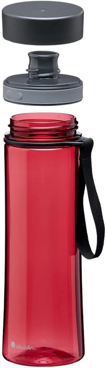 Aladdin Aveo Leakproof Leakproof Water Bottle 0.6L Cherry Red – Wide Opening for Easy Fill - BPA-Free - Simple Modern Water Bottle - Stain and Smell Resistant - Dishwasher Safe