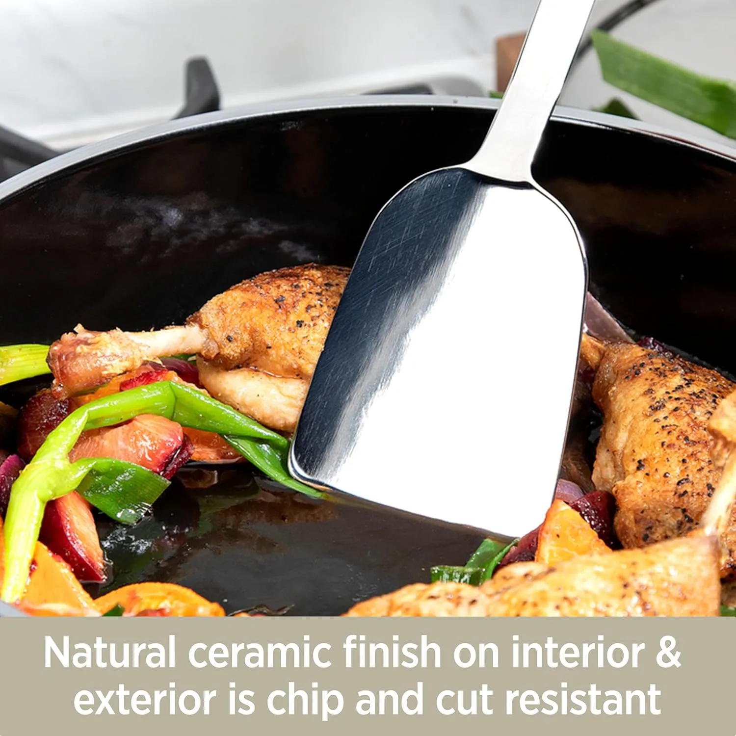 All-Clad FusionTec Ceramic Universal Pan 4.5 Quart Induction Oven Broiler Safe 500F Pots and Pans, Cookware Rose Quartz