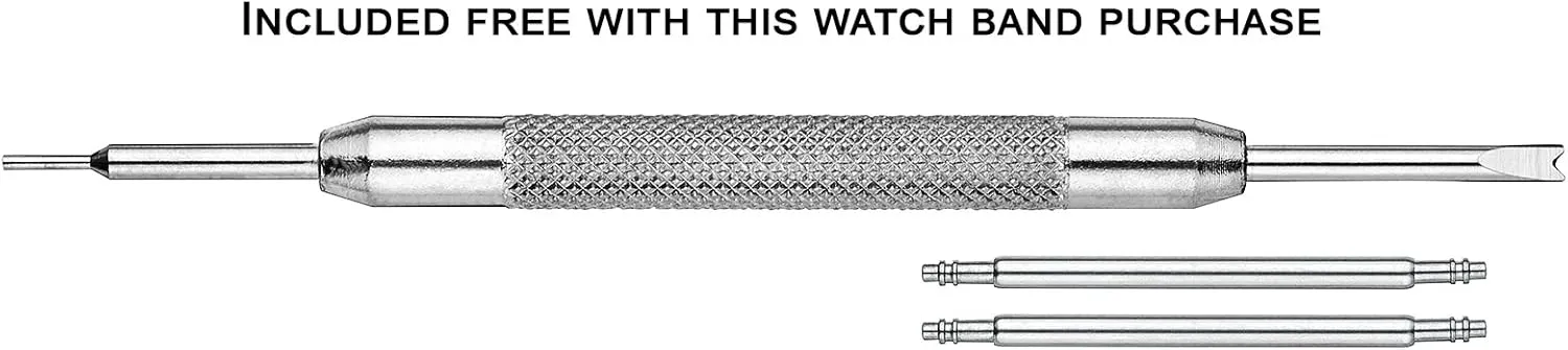 Alpine Soft-Stitched Semi-Padded Genuine Buffalo Full Grain Leather Watch Band | Replacement Watch Band | Premium Long Leather Watch Strap for Men | Watch Strap for Wider Wrists