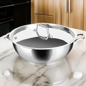 AM0973 Milton Pro Cook Tri-ply Silver Triply Tasla 26cm Designed For Healthy Cooking