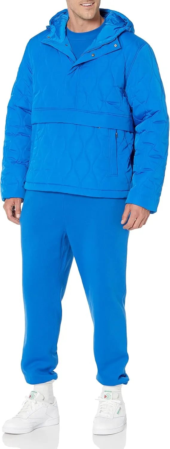 Amazon Essentials Men's Anorak Hooded Quarter-Zip Puffer Coat