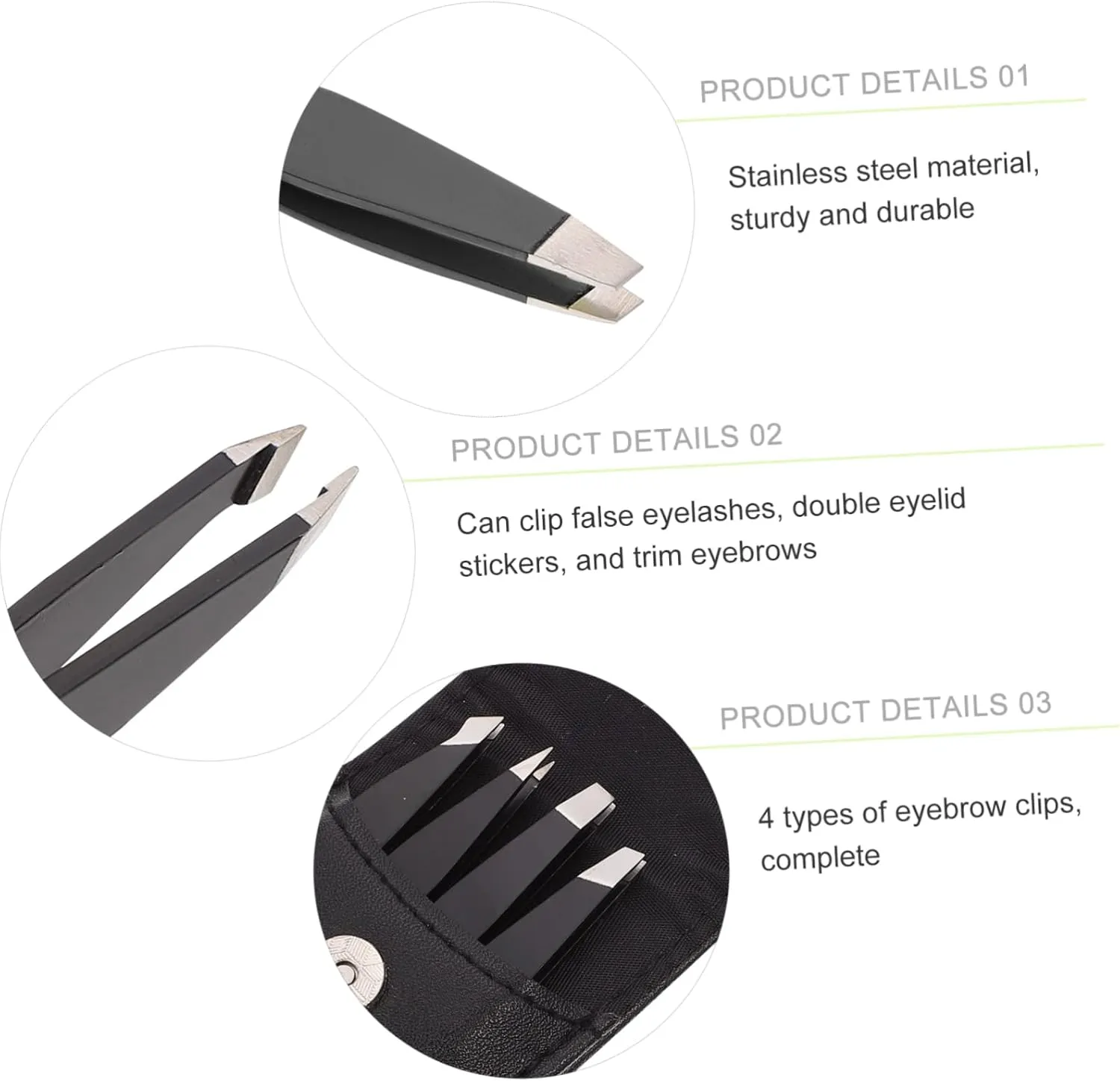 Angoily Sets Precision Eyebrow Tweezers Brow Threading Kit Eyebrow Clip for Women Pcs