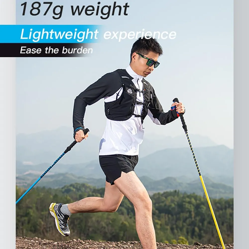 AONIJIE 2 Pcs of Trekking Poles, Ultra-Light Quick Adjust Lock Foldable Hiking Sticks for Running Trail Riding