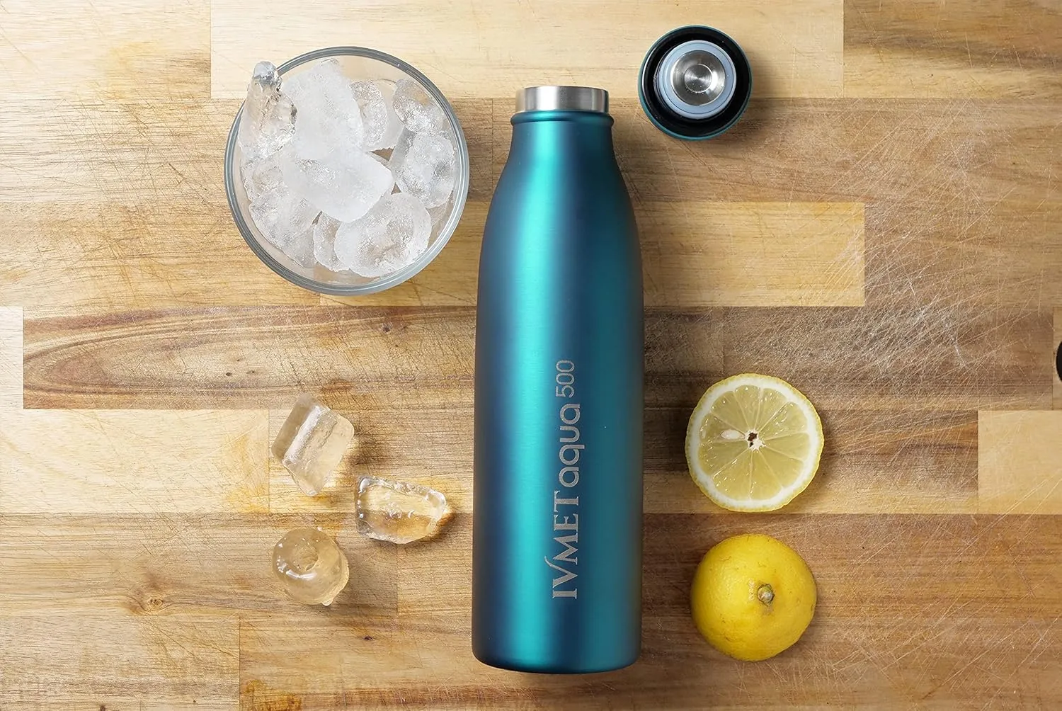 Aqua Stainless Steel Double Wall Vacuum Insulated Drinking Bottle Flask thermos Hydro Metal reusable Canteen for Sport Fitness Outdoor (Turquoise, 25.3 Oz/750 ml)