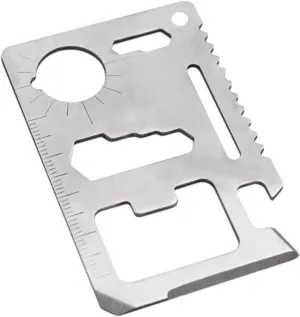 ASR Outdoor EDC Multi-Function Utility Survival Credit Card Tool Silver - 20 Pack