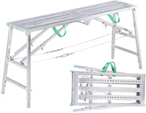 Attrezzatura per ponteggi pieghevoli Piattaforma di lavoro multiuso leggera telescopica con altezza regolabile Capacità di carico Ponteggio o scala portatile stabile e sicura Ponteggi elevabili 1