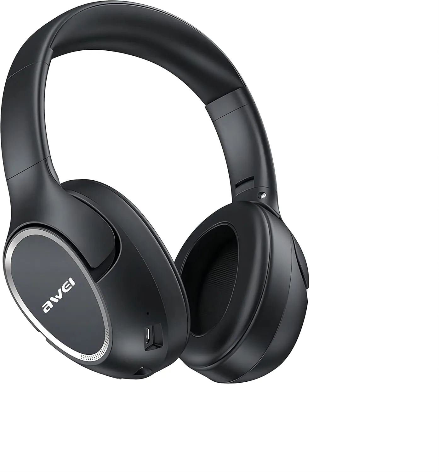 AWEI A770BL Noise Cancelling Headphones Bluetooth 5.0, Stereo Headphones, with Hi-Fi, Microphone, Wireless Wired Switch (Black)