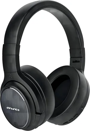 AWEI A950BL ANC Active Noise Cancelling Wireless Bluetooth Headphones, Stereo Headphones, Wireless Wired Switch, Stereo High Sound Quality, Clear Calls (Black)