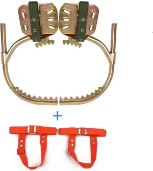 AYGJKIE Safety Pole Climbing Spikes, Stainless Steel Tree Climbing Gear, Anti-Skid Tool, Tree Climbing Tool for Hunting Observation(500model)