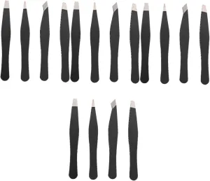 balacoo 16pcs Stainless Steel Eyebrow Tweezers Ergonomic Hair Clamps for Precision Grooming Brow Tools for Easy Eyebrow Shaping for Beauty Enthusiasts